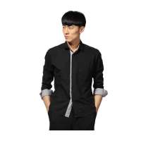 MR.ZERO零号男 英伦风格纹线条长袖衬衫 AG