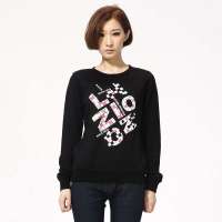 唐狮 女圆领套头卫衣11042103100790104(黑