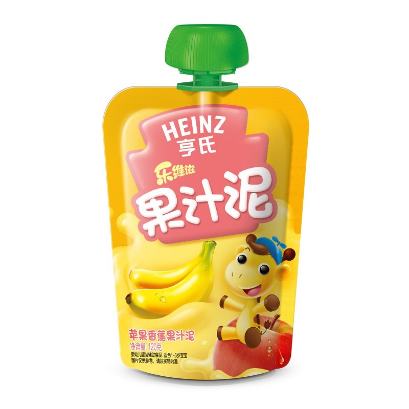 亨氏(Heinz)乐维滋果汁泥果泥(苹果香蕉)120g