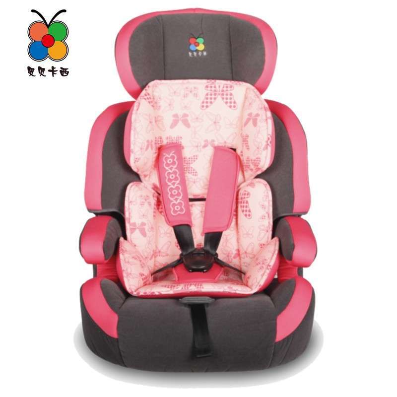 贝贝卡西儿童安全座椅宝宝汽车儿童安全座椅 513升级版515梅红 9-36kg（约9个月到12岁）