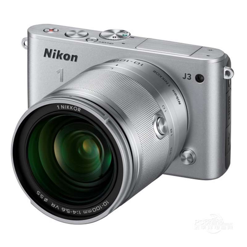 尼康(Nikon) 可换镜数码相机 J3 10-100mm 银色