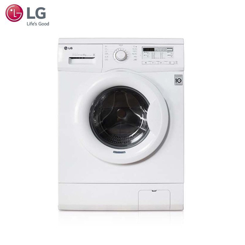 LG 6公斤全自动滚筒洗衣机 DD变频 6种智能手洗 薄440mm设计 95摄氏度高温杀菌设计 十年包修 家用WD-N12435D