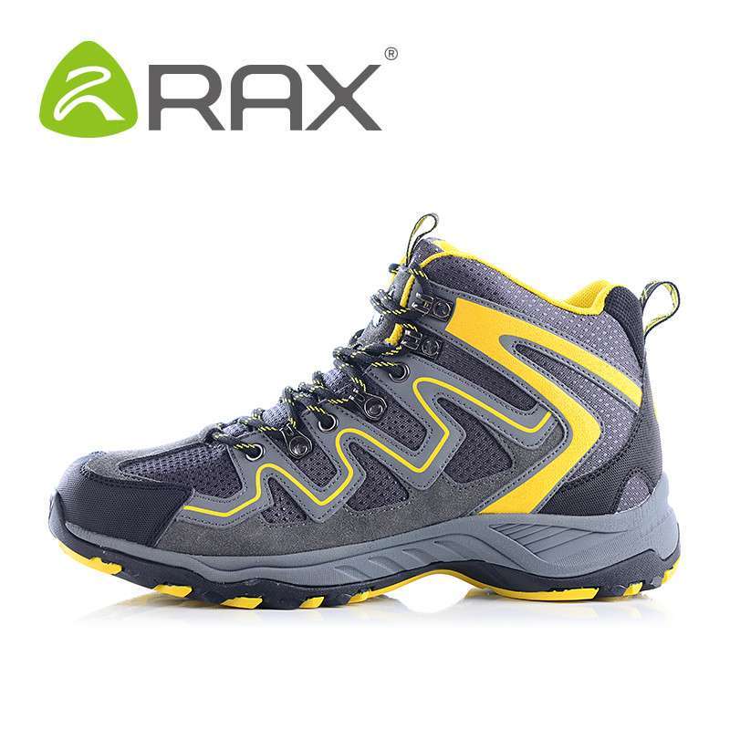 RAX 微户外 狴犴 头层皮+透气织物 中筒徒步鞋 33-5B116 桔黄色 42码