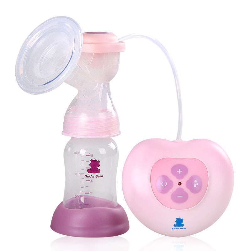 【送奶瓶刷】小白熊电动吸奶器 心悦电动吸奶器孕妇按摩吸乳器妈妈产后用品HL-0882