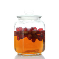 夸克无铅玻璃 泡酒瓶 腌制坛 泡菜坛 酵素瓶 4L