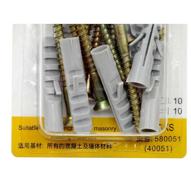 德国慧鱼 fischer 尼龙锚栓s8(安全锚栓s8 木螺钉) 卡装 每卡10套