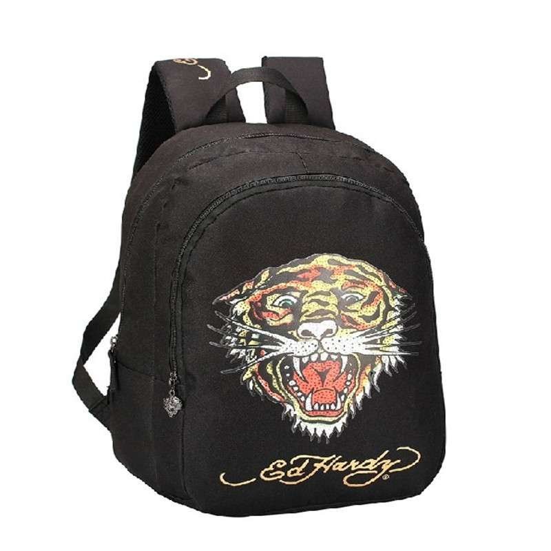 don ed hardy 2013新款 水钻虎头双肩包 男 潮流 休闲背包 双肩背包图片