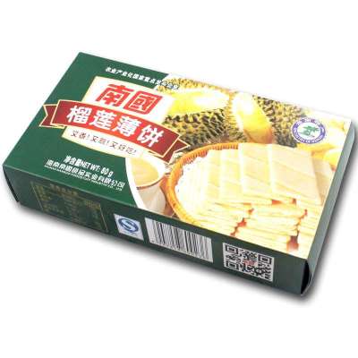 海南特产 南国榴莲薄饼80g 榴莲味足榴莲饼干 休闲零食饼干糕点