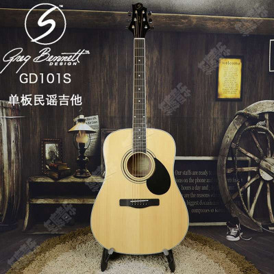 韩国第一乐器品牌samick三益 印尼产gd101s单板民谣吉他gd100s升级款