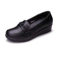 格瑞斯孝心鞋中老年女士皮鞋妈妈鞋 中年女鞋