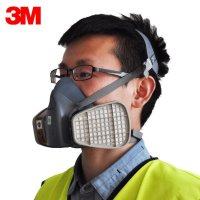 3M 7502+6002舒适防毒面具七件套 酸性气体 