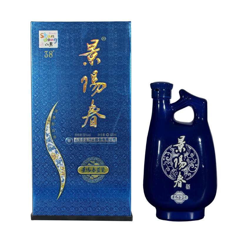 景芝 白酒 38°500ml新品景阳春蓝瓷 宴会用酒