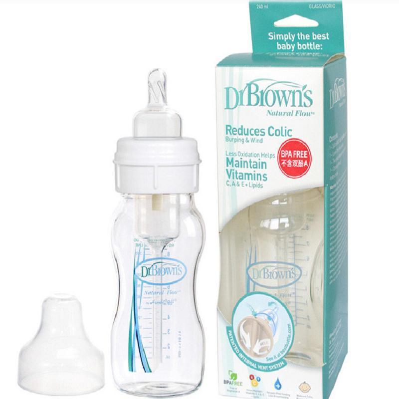 布朗博士奶瓶 8安士 240ml 玻璃宽口婴儿奶瓶 BL863