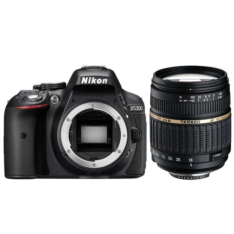 尼康(Nikon）D5300 数码单反相机套机 +腾龙AF18-200mm 镜头套机+16G卡+包+清洁套装+UV镜