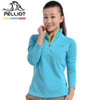 法国PELLIOT正品户外速干t恤女长袖 运动透气