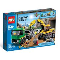 乐高LEGO 4203 城市系列 采矿运输车挖掘机 早