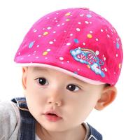 咔米嗒韩版婴幼儿点点彩虹贝雷帽鸭舌帽男女儿