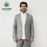 雅戈尔hanp汉麻世家春款男棉麻商务休闲西服