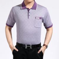 中年男士短袖T恤 宽松夏装体血衫男爸爸装 中