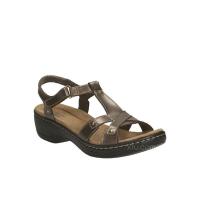 Clarks 其乐 女士真皮低跟凉鞋UK码 棕色 36【