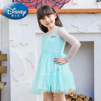 童装 迪士尼公主女童网纱袖长裙 儿童连衣裙 薄