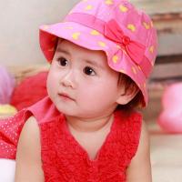 儿童 韩版女宝宝春夏遮阳帽 外出新款棉质凉帽