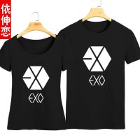 2015夏季短袖EXO同款衣服情侣T恤周边修身图