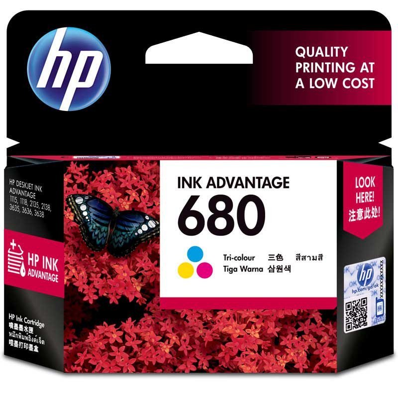 惠普（HP）F6V26AA 680 彩色墨盒 （适用Deskjet 2138 3638） 彩色