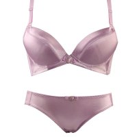 兔芭芘光面聚拢<em>文胸</em>套装幻彩多色女内衣 TW5