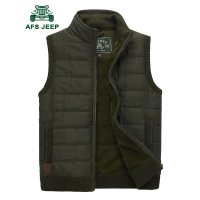 <em>战地吉普</em>AFS JEEP<em>棉马甲</em> <em>秋冬</em>新款男士加绒