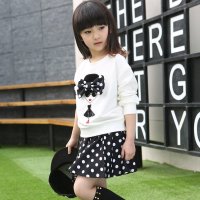 韩版童装2015春季新款女童裙套装中大童长袖