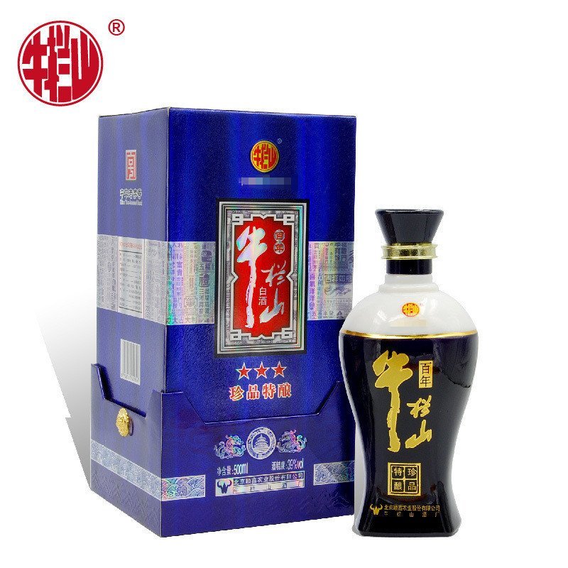 百年牛栏山 蓝色珍品特酿 浓香型 500ml 三星 39度 单瓶装高清实拍图