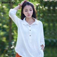 VIVIWILL 2015秋装新品文艺休闲衬衫森女长袖