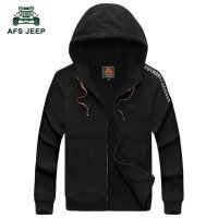 战地吉普AFS JEEP<em>男士连帽</em>卫衣<em>开衫</em> 休闲运