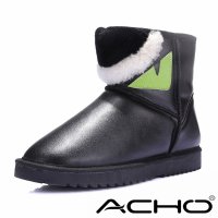 ACHO2015秋冬新款羊羔毛真牛皮雪地靴女士