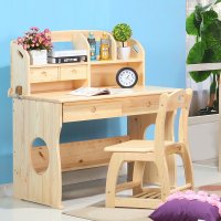 喜悦猫实木儿童书桌椅电脑桌写字桌升降椅写字