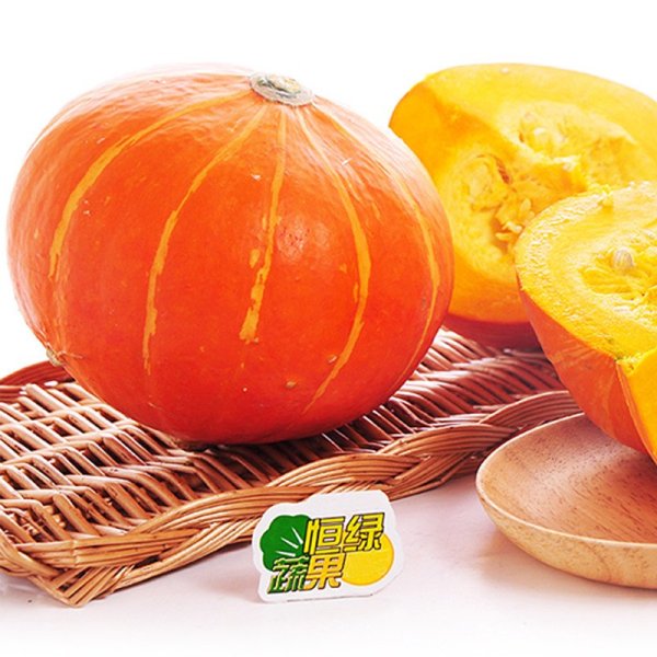 【恒绿蔬果专卖店】恒绿酒店雕刻万圣节金南瓜2个装约1500g直径约15cm同城次日达包邮 -苏宁易购