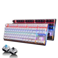 属悬浮式幻彩背光游戏机械键盘无冲87键lol青