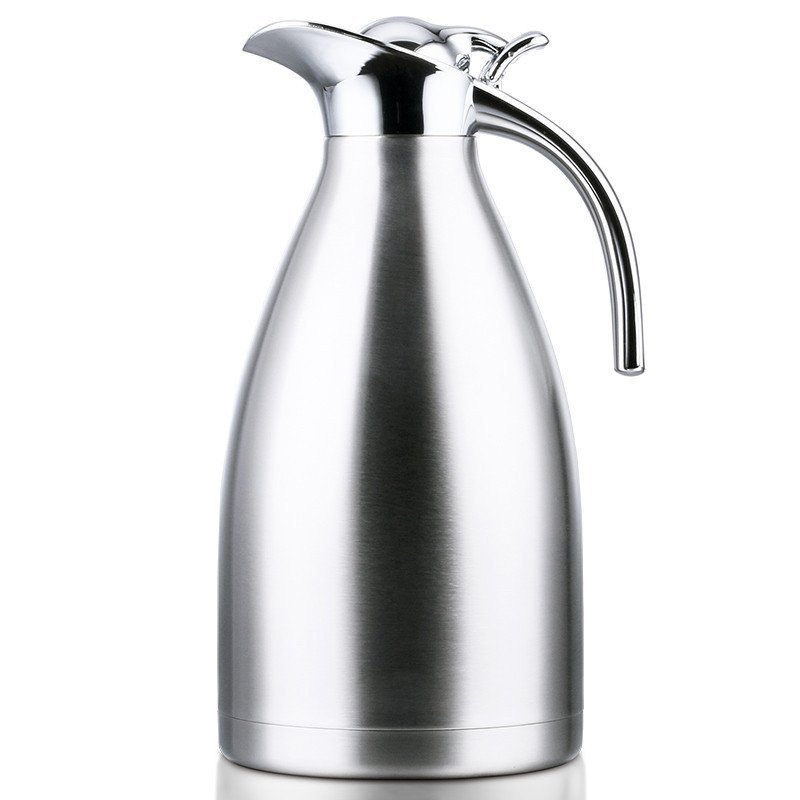 拜格不锈钢欧式真空保温壶热水壶水壶2.0L 本色银2L