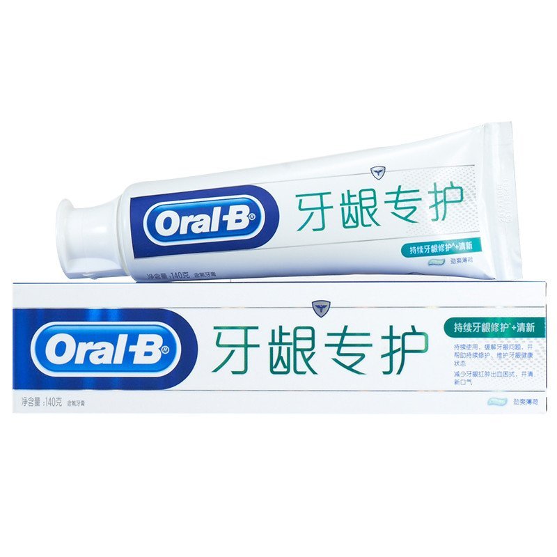欧乐B牙专护牙膏(持续牙修护+清新)140g
