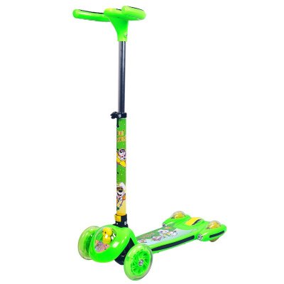 小丽明儿童蛙式滑板车划板车四轮音乐闪光滑滑