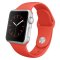 Apple Watch Sport 智能手表(38毫米银色铝金属表壳搭配橙色运动型表带 MLCF2CH/A)