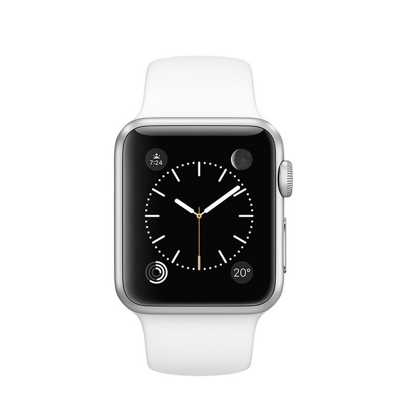 香港 Apple Watch Sport 38毫米 苹果智能手表 铝金属表壳运动款 Sport银色铝金属表壳白色表带