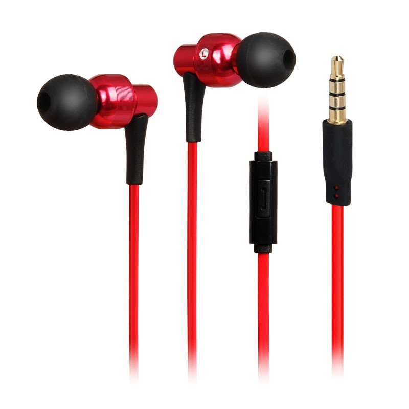 声丽（SENICC) MX154i 单孔入耳式耳机 重低音线控耳麦 红色