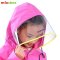 名盛男女学生儿童雨衣分体套装尼龙绸防水卡通韩版时尚雨披 玫红XL号
