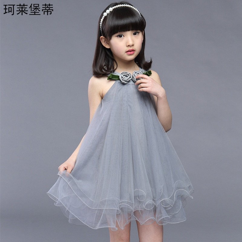 珂莱堡蒂 2016新款童装女童连衣裙夏装公主裙蓬蓬裙网纱裙中大童裙
