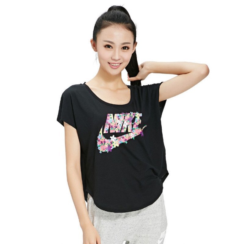 耐克Nike 女装 2015夏新款 针织运动休闲短袖T恤 718611 XL 718611-010