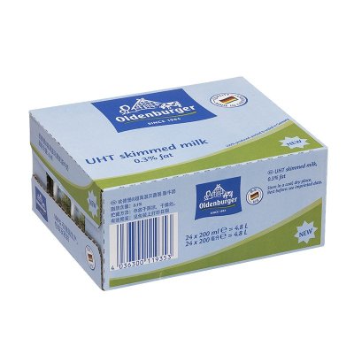 【苏宁自营】欧德堡 脱脂牛奶200ml*24盒 德国进口