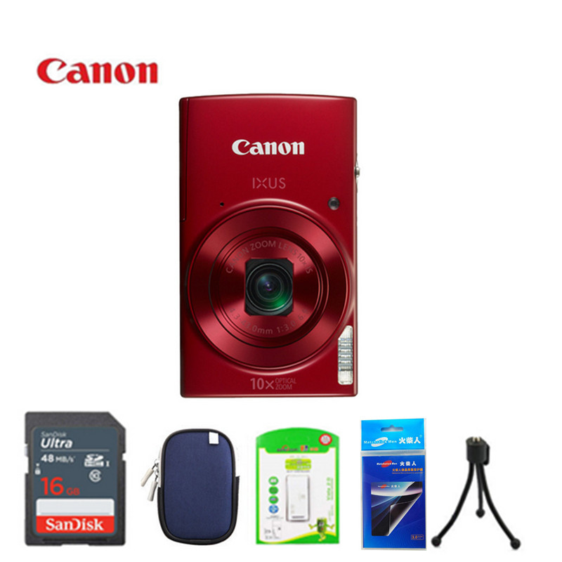 佳能(Canon) IXUS 180 数码相机 佳能数码小卡片机IXUS180 （红色） 礼包版