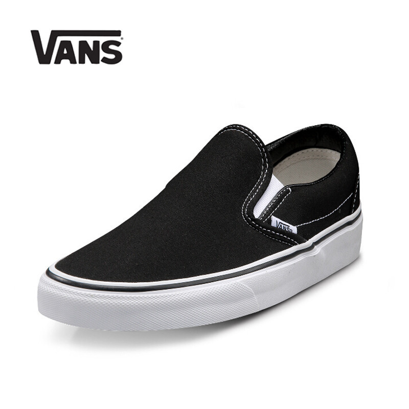 经典款VANS/范斯黑/白/情侣鞋帆布鞋Slip-On|VN-0EYEBLK 活 黑色 42.5码